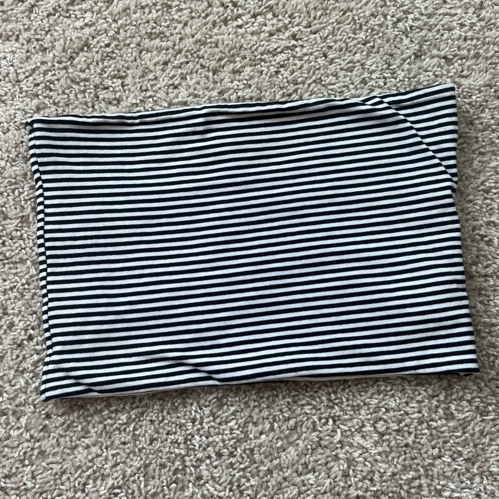 Black and white striped tube top from Topshop in Women’s size 8.